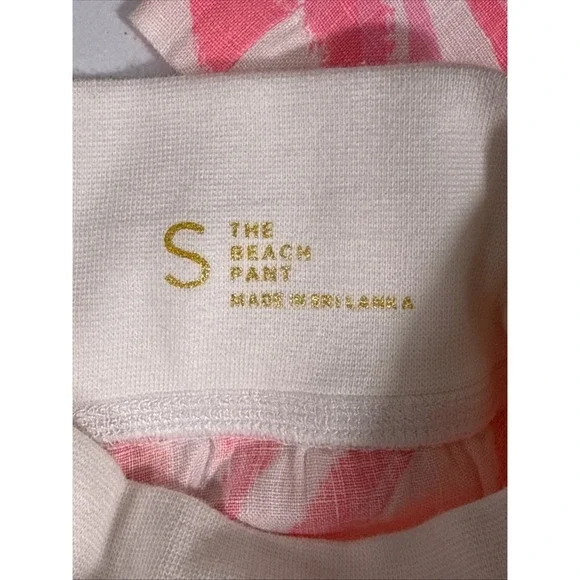 Lilly Pulitzer The Beach Pant Womens Size Small Pink Colorful Hippie Linen - Picture 11 of 16